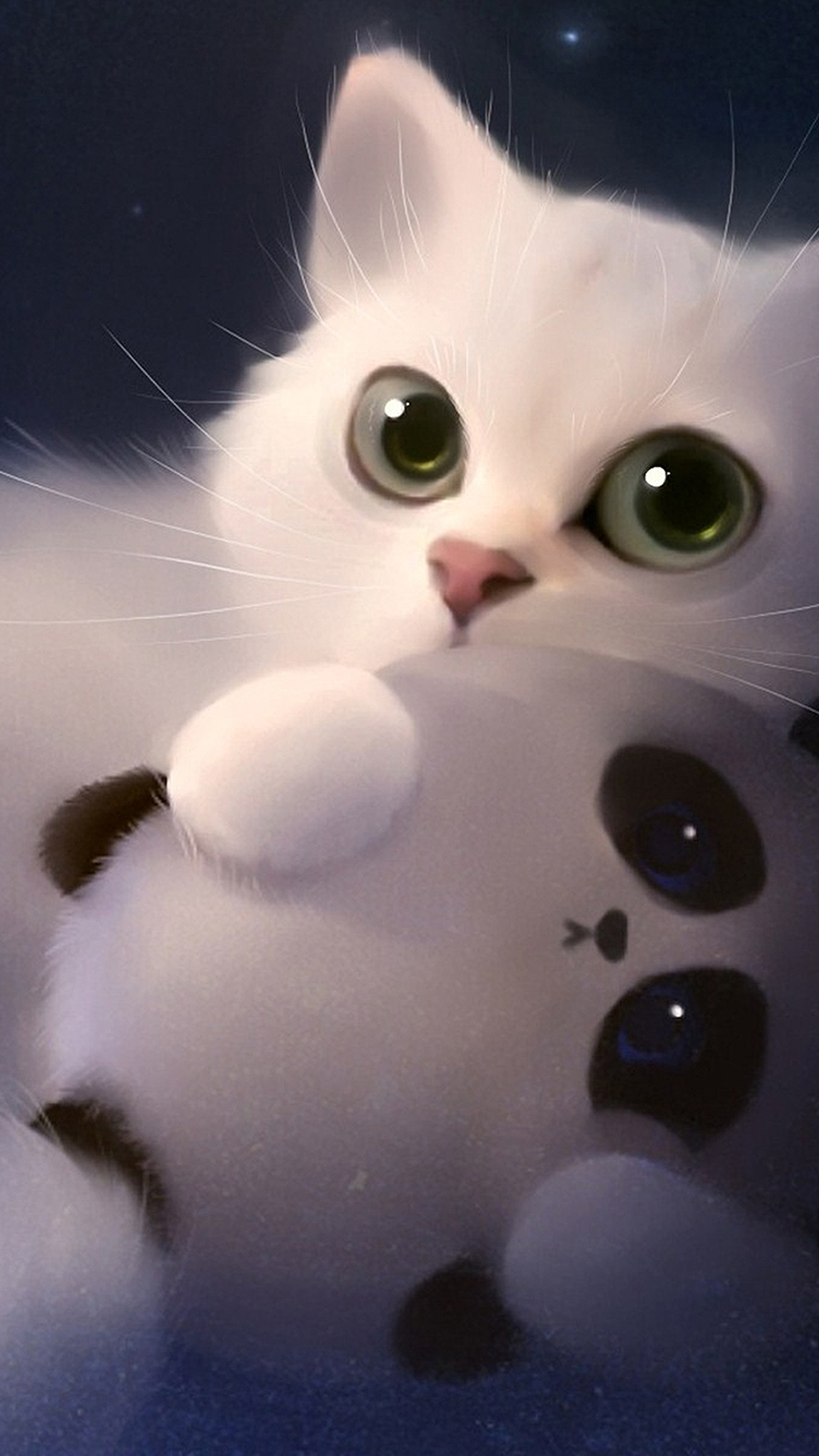 cute kitten with big eyes